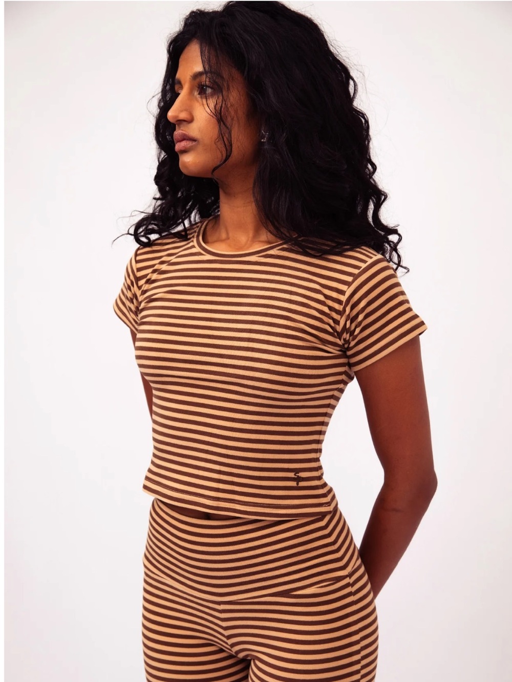 NWOT Saint Paradiso crop stretch tee